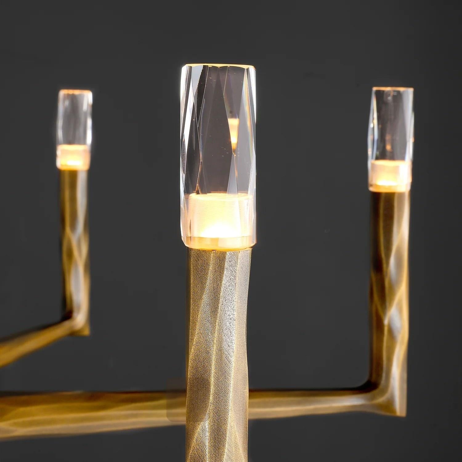 36 Inch Forged Candlestick Chandelier - Thaddeus