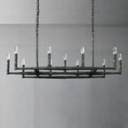 54 Inch Forged Candlestick Linear Chandelier - Thaddeus
