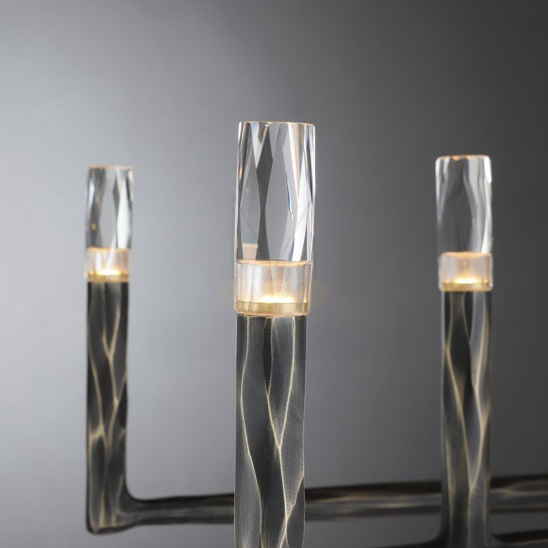 54 Inch Forged Candlestick Linear Chandelier - Thaddeus