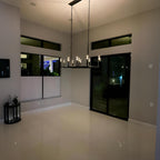 54 Inch Forged Candlestick Linear Chandelier - Thaddeus