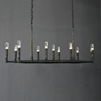 54 Inch Forged Candlestick Linear Chandelier - Thaddeus