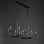 54 Inch Forged Candlestick Linear Chandelier - Thaddeus