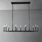 54 Inch Forged Candlestick Linear Chandelier - Thaddeus
