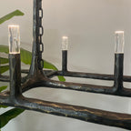 72 Inch Forged Candlestick Linear Chandelier - Thaddeus