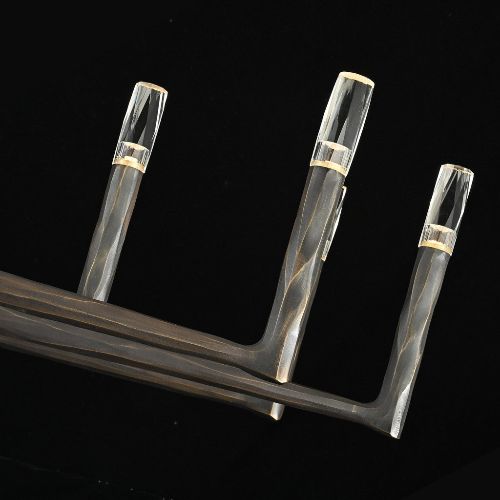 72 Inch Forged Candlestick Linear Chandelier - Thaddeus