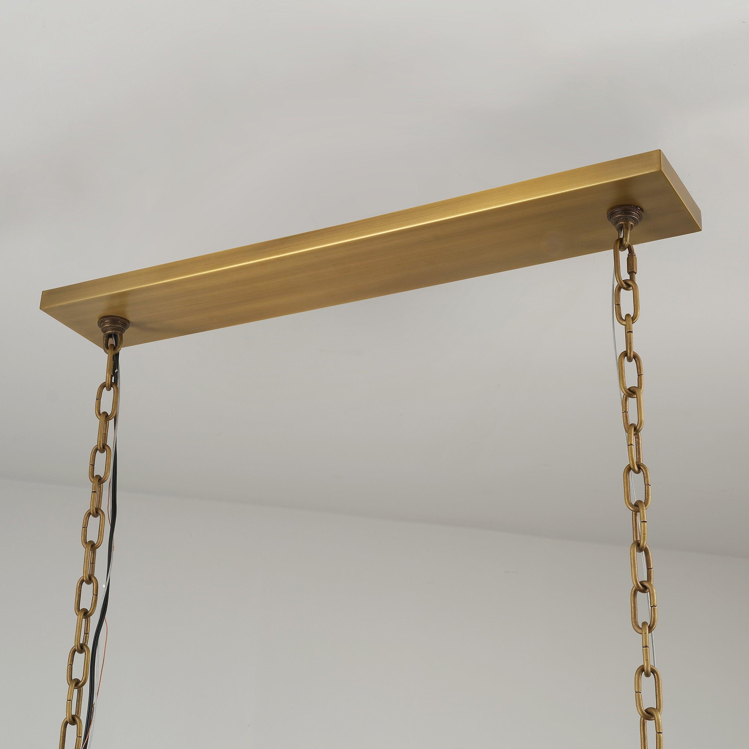 54 Inch Forged Candlestick Linear Chandelier - Thaddeus