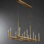 54 Inch Forged Candlestick Linear Chandelier - Thaddeus