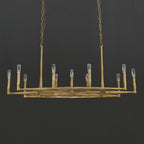 54 Inch Forged Candlestick Linear Chandelier - Thaddeus
