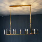 54 Inch Forged Candlestick Linear Chandelier - Thaddeus