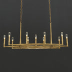 54 Inch Forged Candlestick Linear Chandelier - Thaddeus
