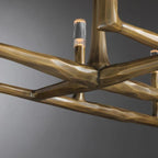 54 Inch Forged Candlestick Linear Chandelier - Thaddeus