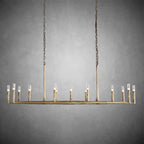 72 Inch Forged Candlestick Linear Chandelier - Thaddeus
