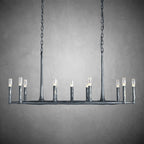 54 Inch Forged Candlestick Linear Chandelier - Thaddeus