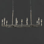 54 Inch Forged Candlestick Linear Chandelier - Thaddeus