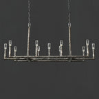 54 Inch Forged Candlestick Linear Chandelier - Thaddeus
