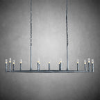 72 Inch Forged Candlestick Linear Chandelier - Thaddeus