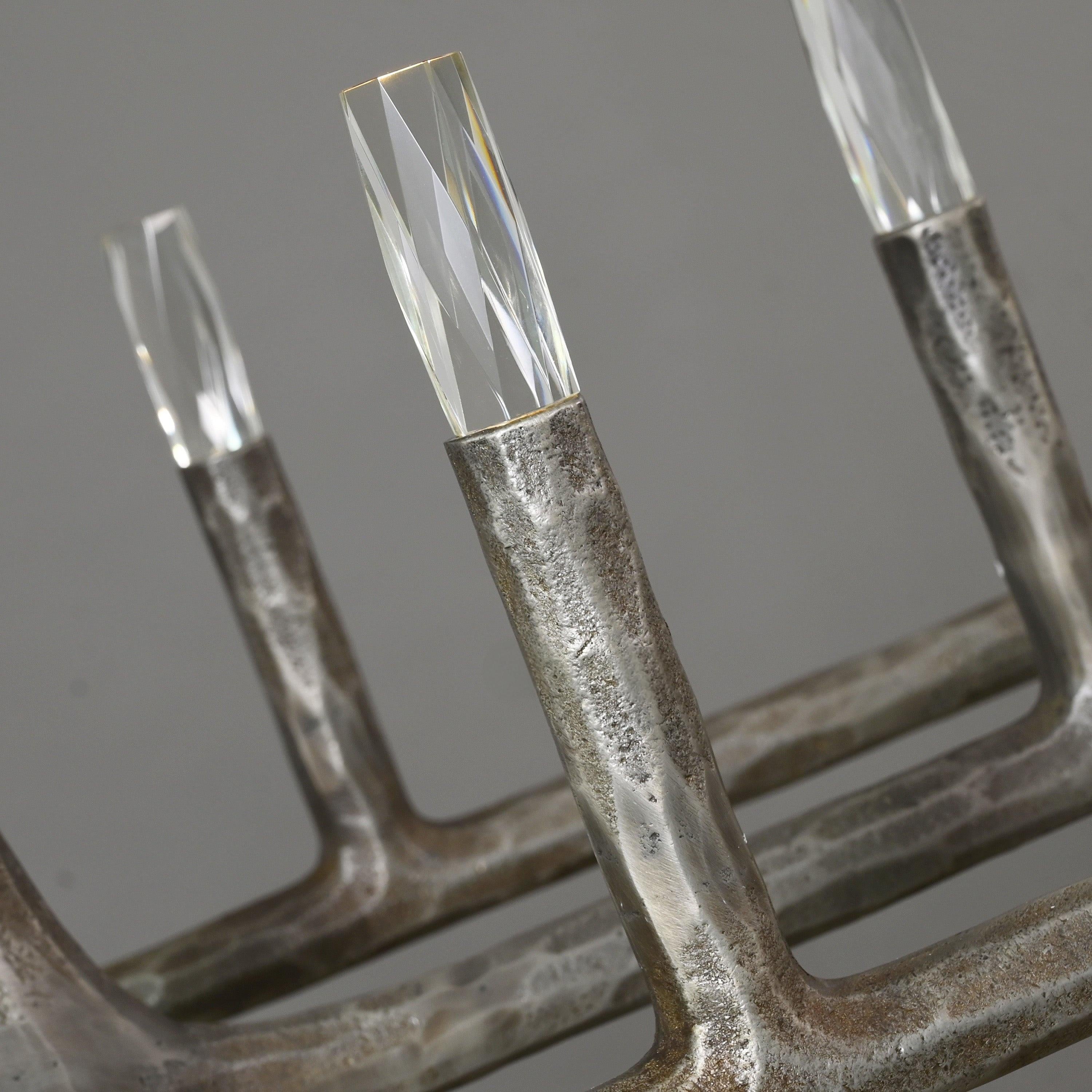 72 Inch Forged Candlestick Linear Chandelier - Thaddeus