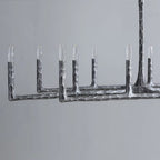 96 Zoll geschmiedeter linearer Kronleuchter Candlestick - Thaddeus