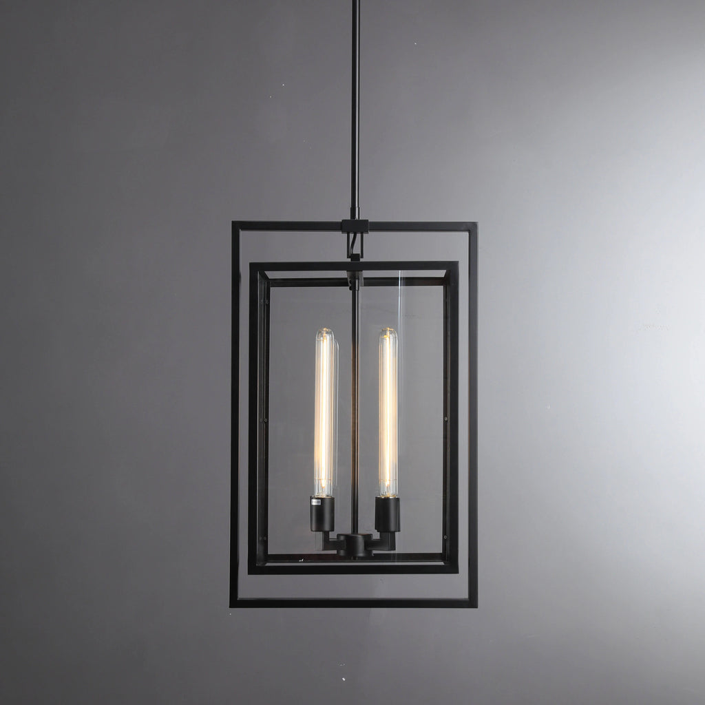 16 Inch Lantern Glass Pendant Light - Beckman