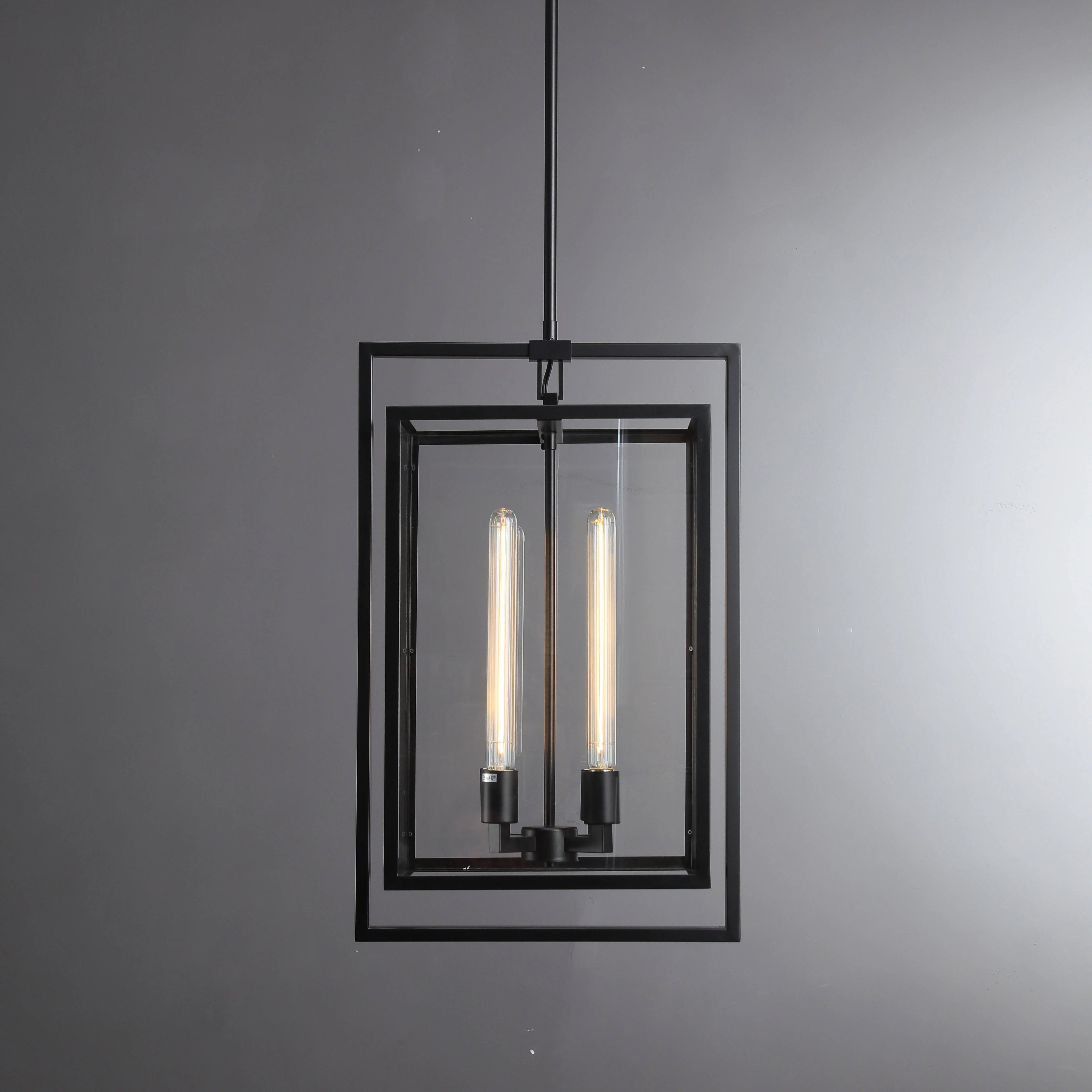 16 Inch Lantern Glass Pendant Light - Beckman