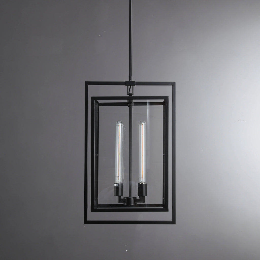 16 Inch Lantern Glass Pendant Light - Beckman