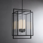 21 Inch Glass Lantern Pendant Light - Beckman