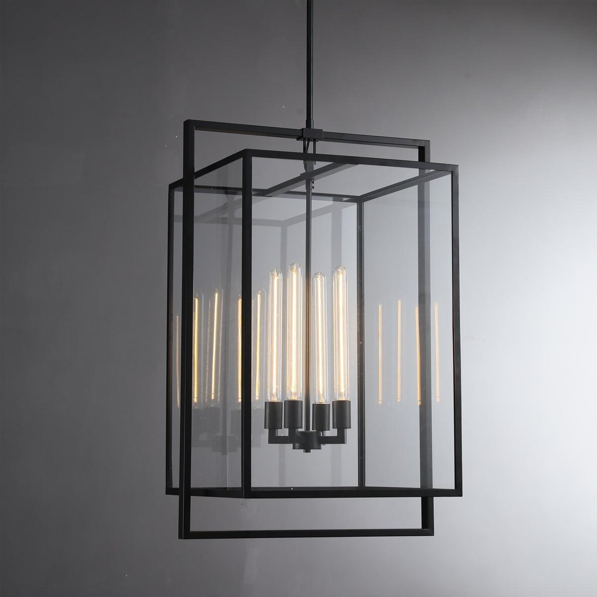 21 Inch Glass Lantern Pendant Light - Beckman