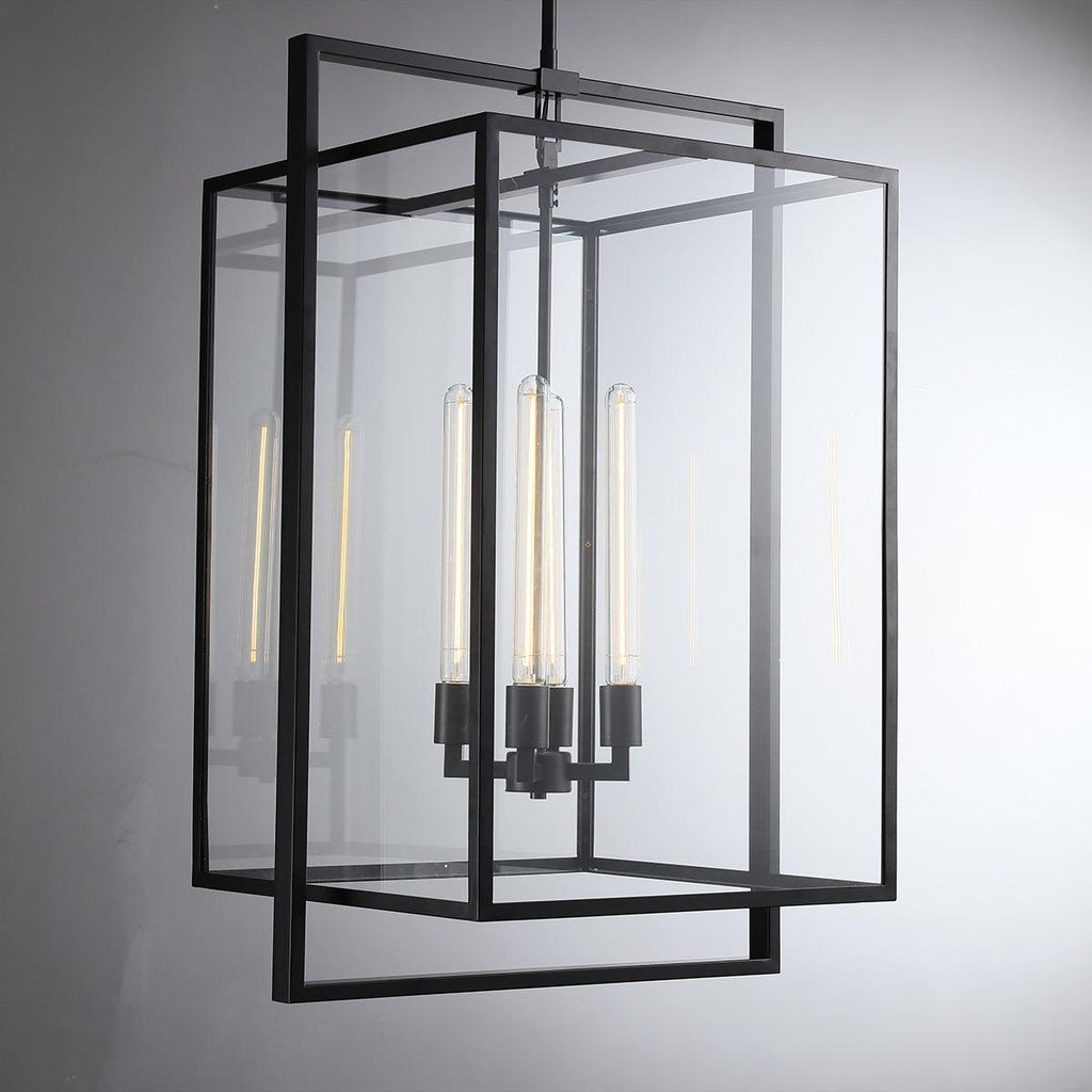 21 Inch Glass Lantern Pendant Light - Beckman
