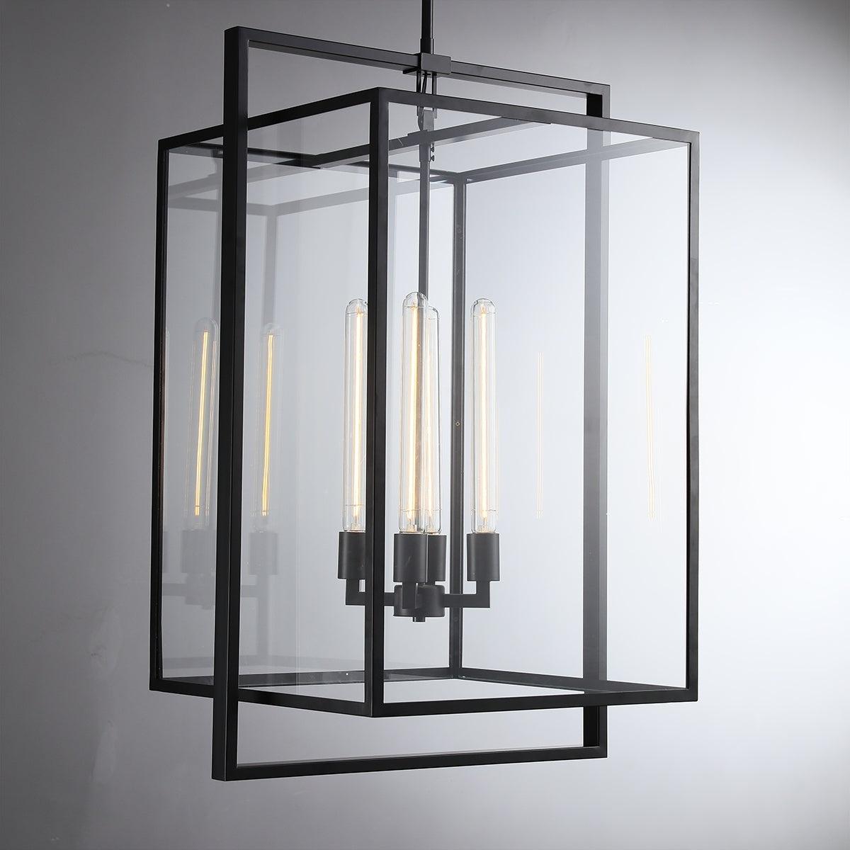 21 Inch Glass Lantern Pendant Light - Beckman