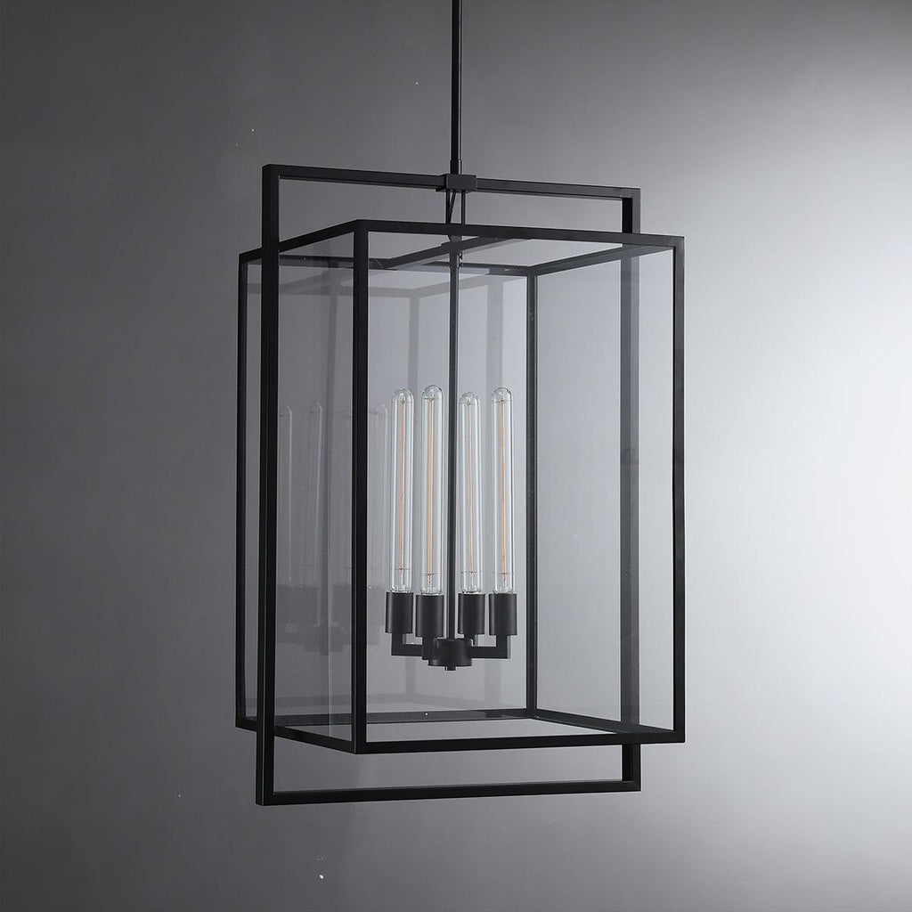 21 Inch Glass Lantern Pendant Light - Beckman