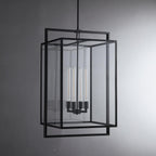 21 Inch Glass Lantern Pendant Light - Beckman