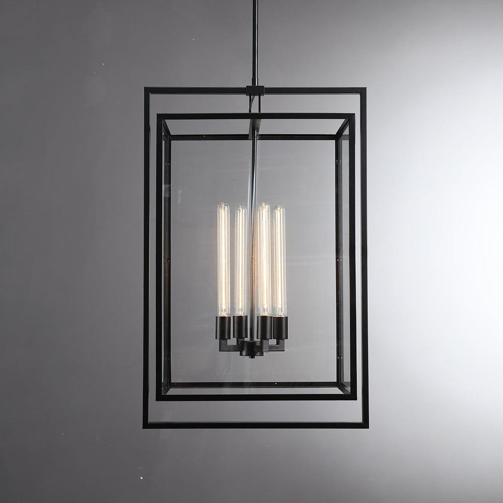 21 Inch Glass Lantern Pendant Light - Beckman