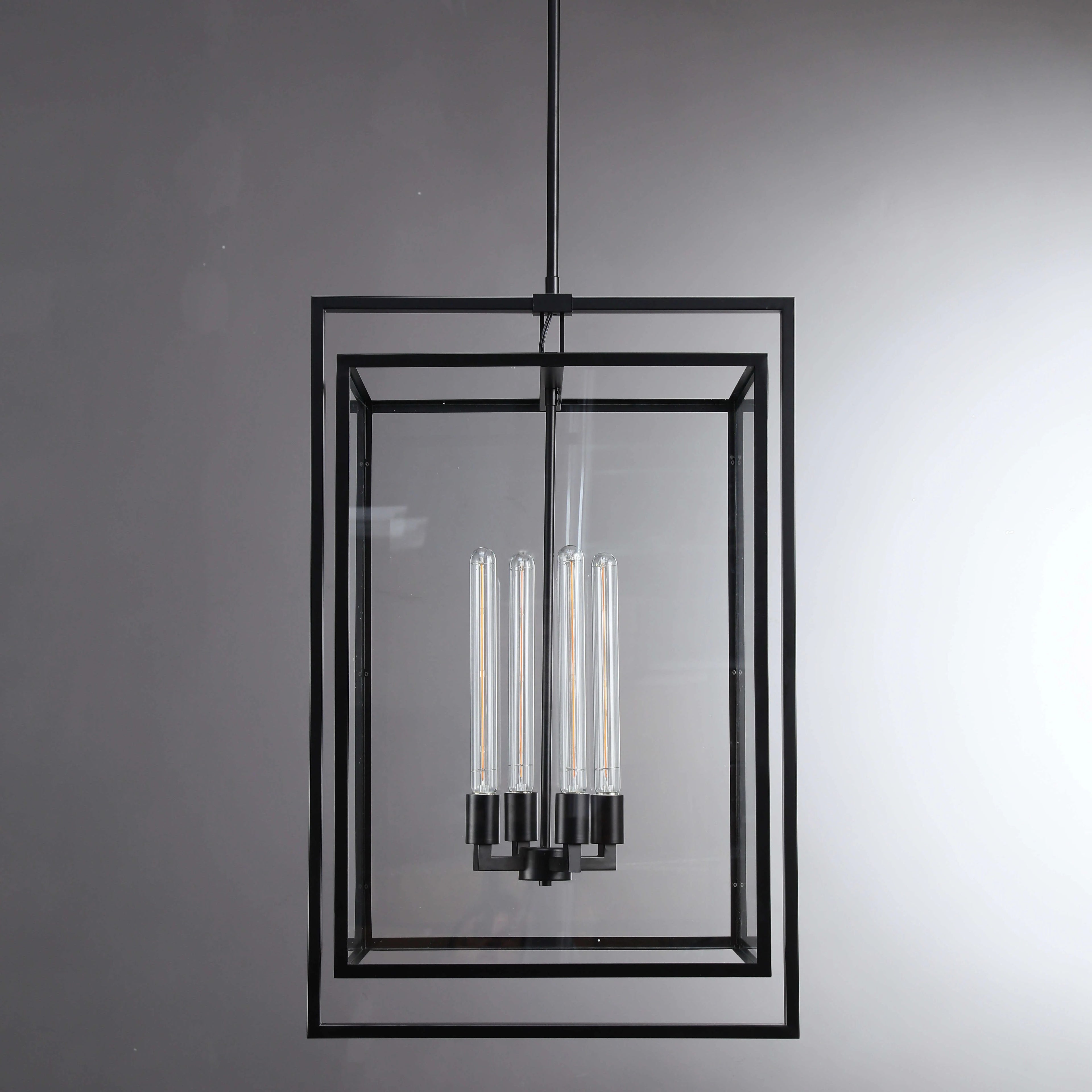21 Inch Lantern Glass Pendant Light - Beckman
