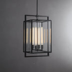 16 Inch Glass Lantern Pendant Light - Beckman