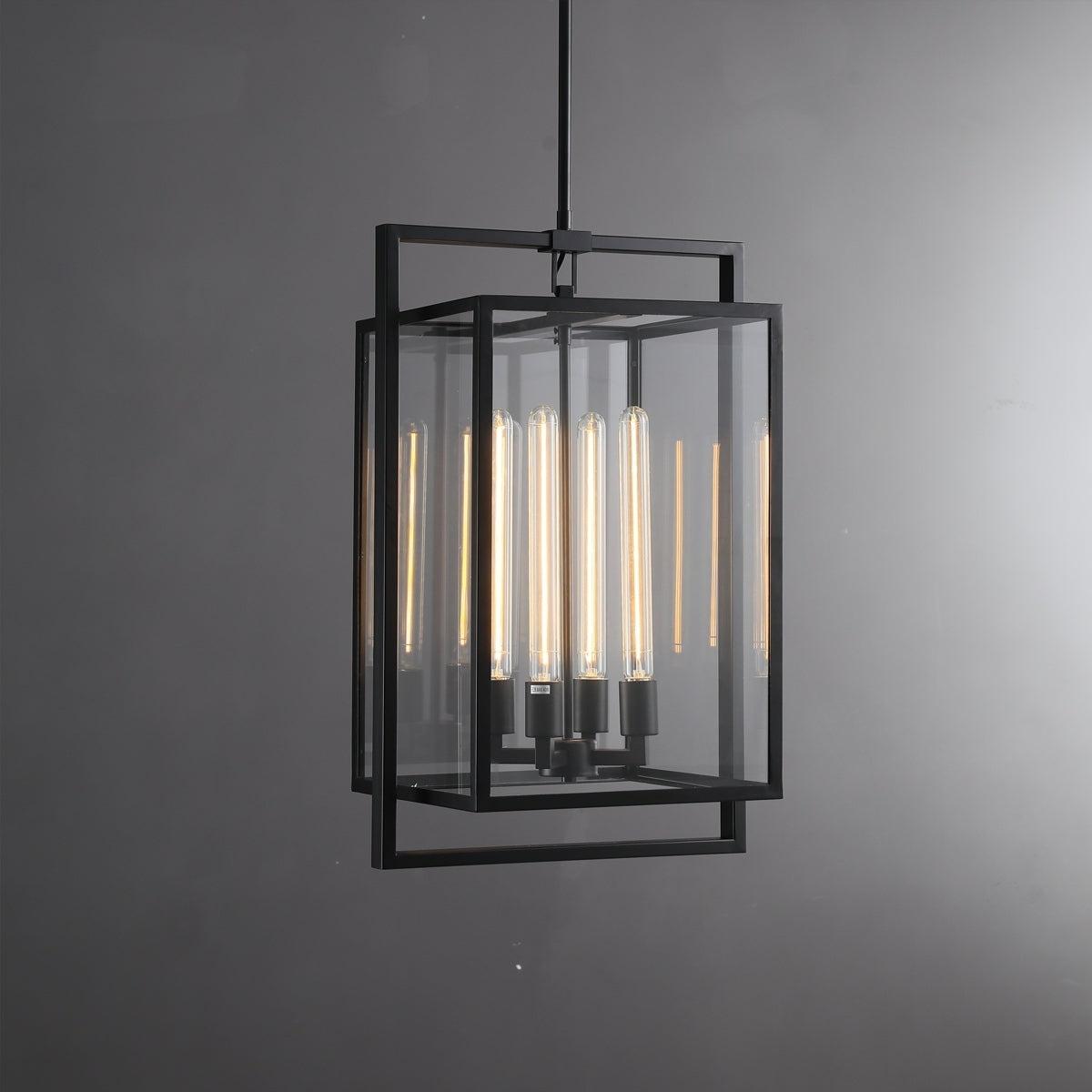 16 Inch Glass Lantern Pendant Light - Beckman