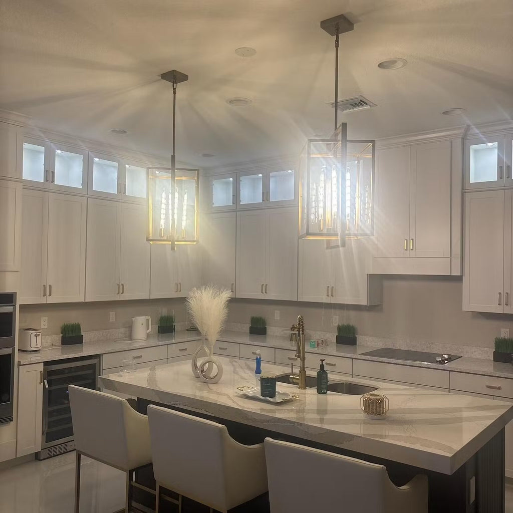 16 Inch Lantern Glass Pendant Light - Beckman