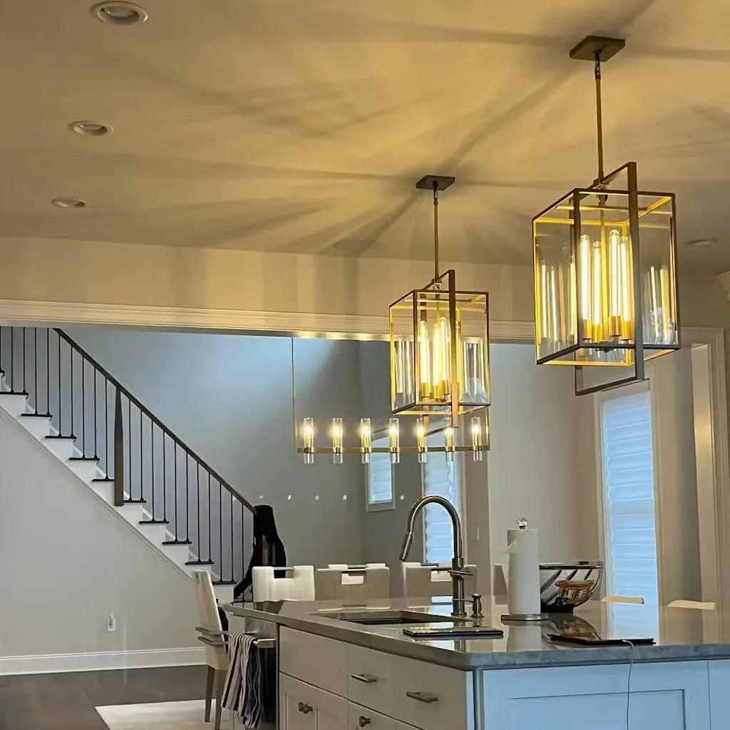 16 Inch Lantern Glass Pendant Light - Beckman