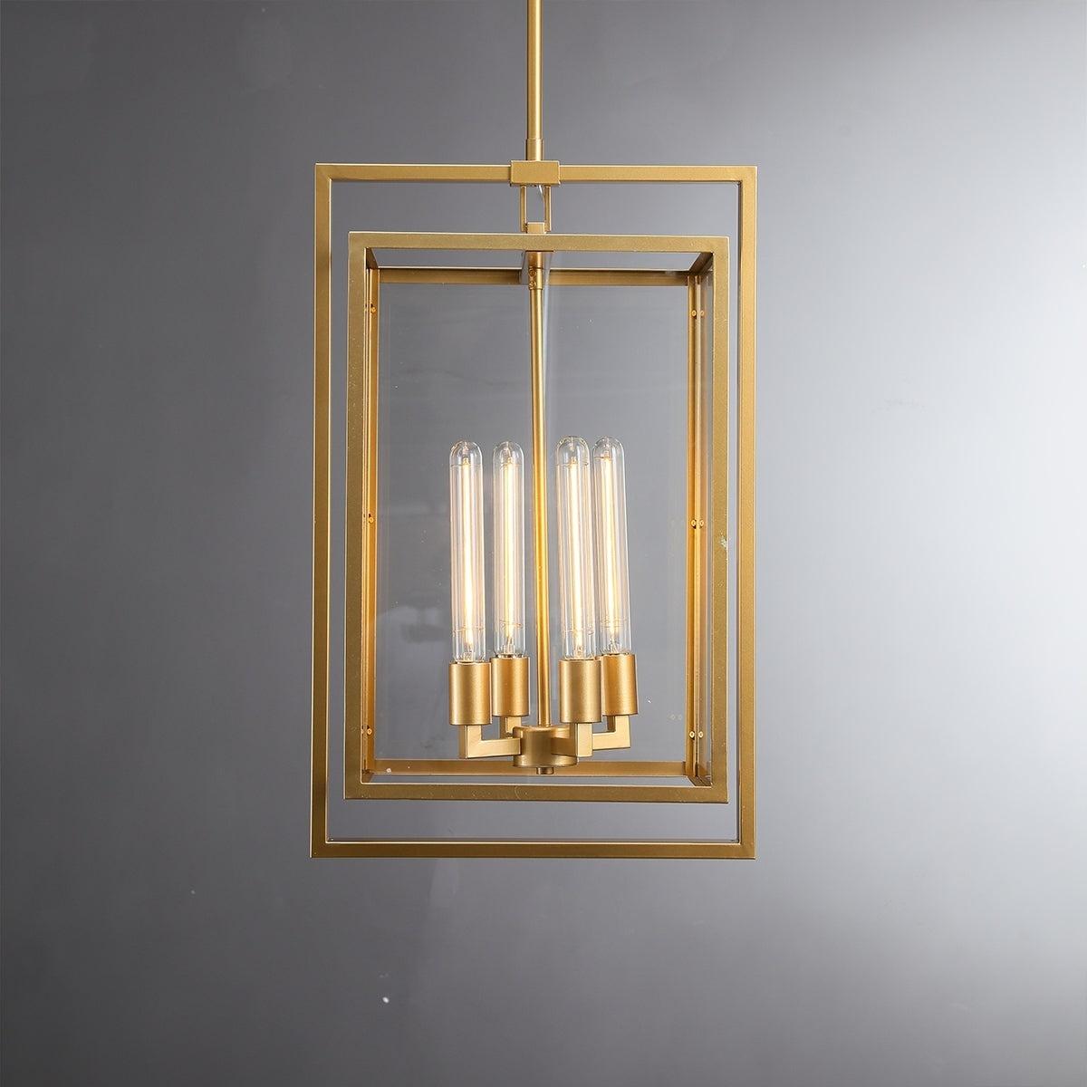16 Inch Glass Lantern Pendant Light - Beckman