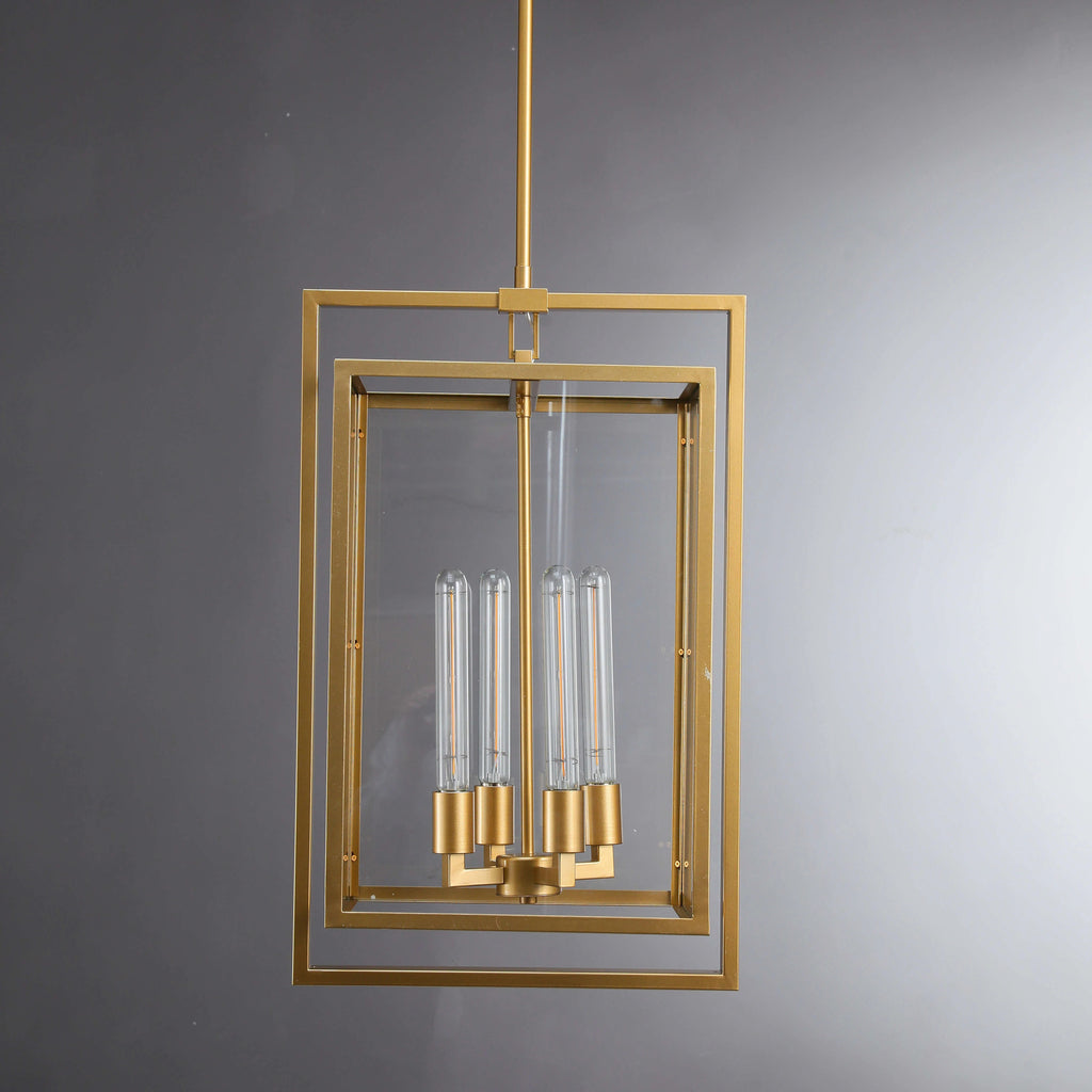 16 Inch Lantern Glass Pendant Light - Beckman