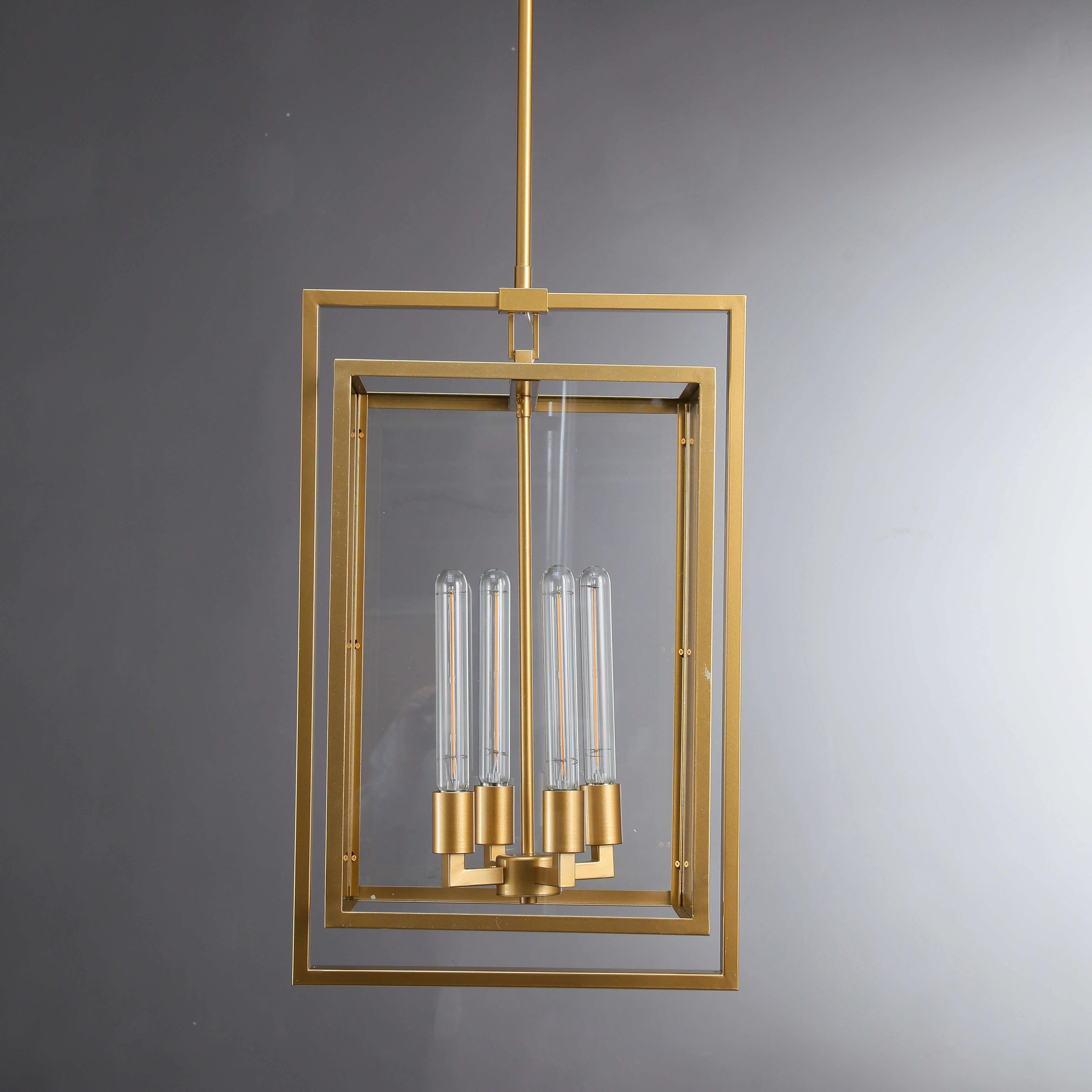16 Inch Lantern Glass Pendant Light - Beckman