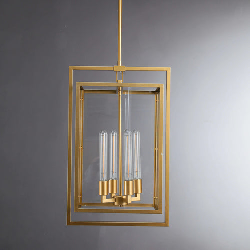 16 Inch Glass Lantern Pendant Light - Beckman