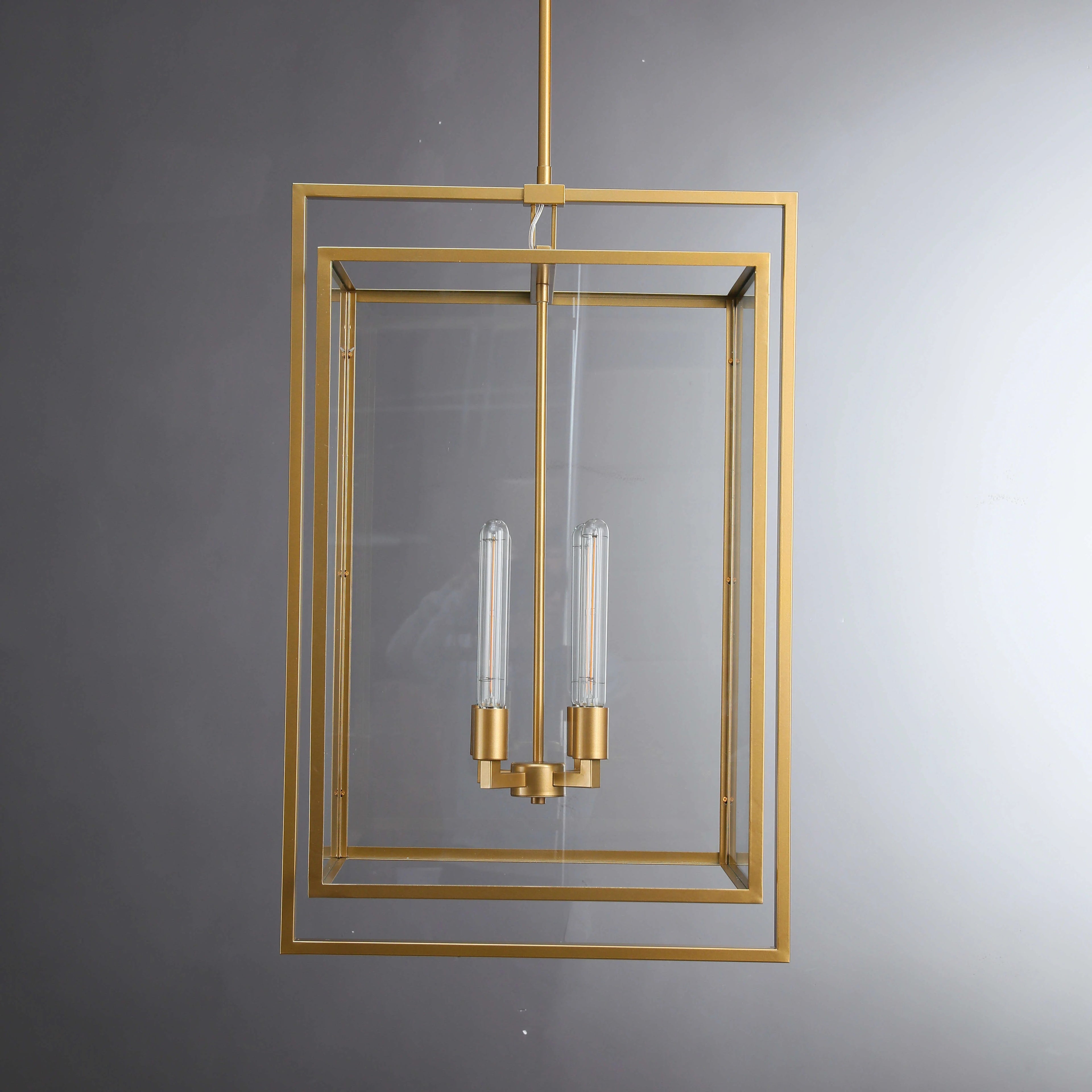 21 Inch Lantern Glass Pendant Light - Beckman