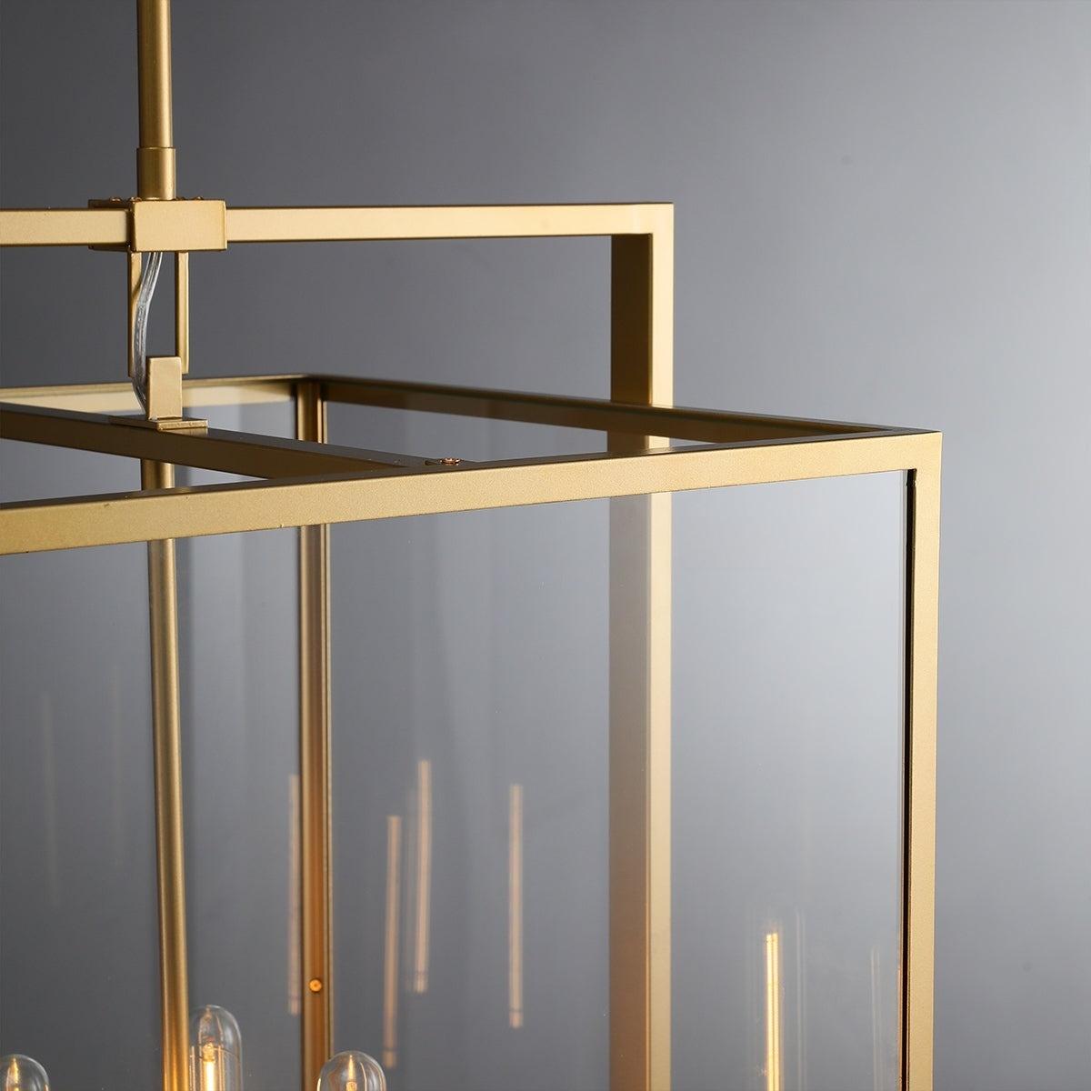 21 Inch Glass Lantern Pendant Light - Beckman
