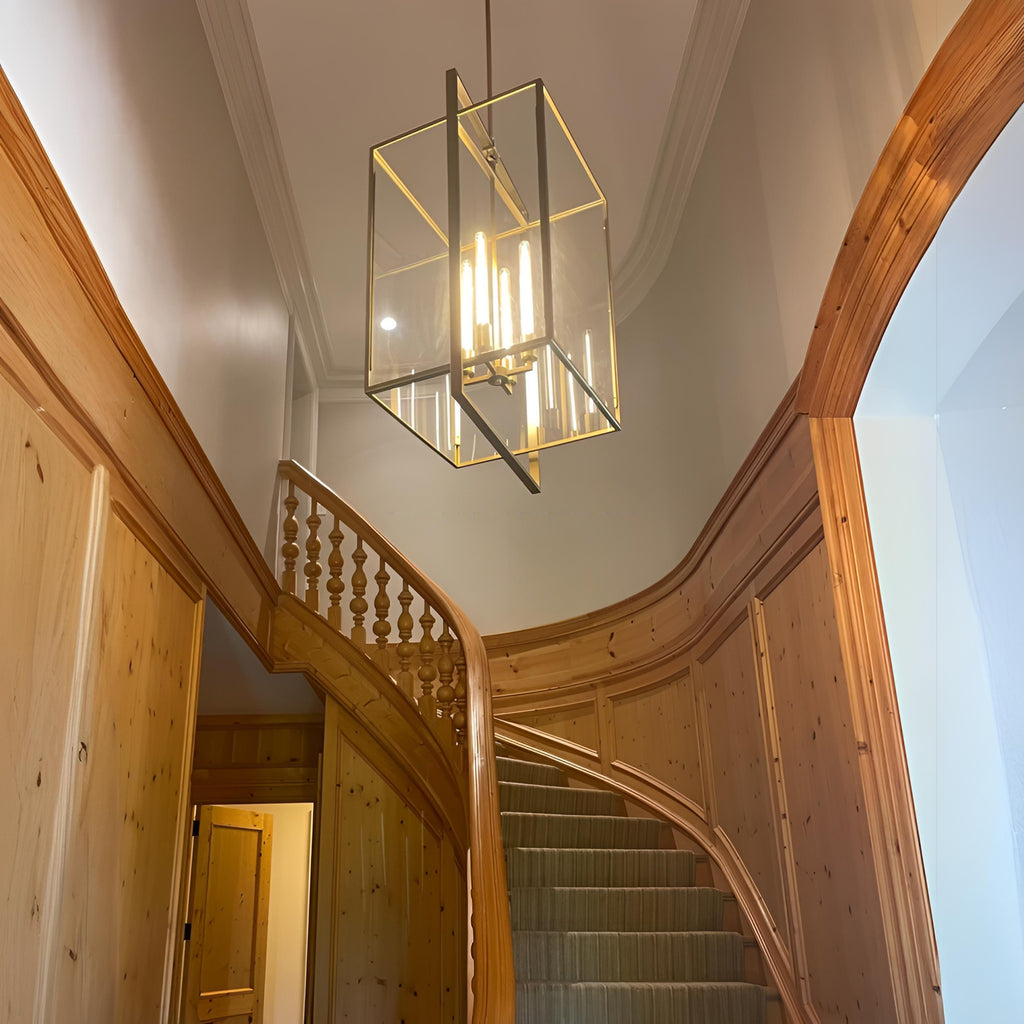 21 Inch Lantern Glass Pendant Light - Beckman