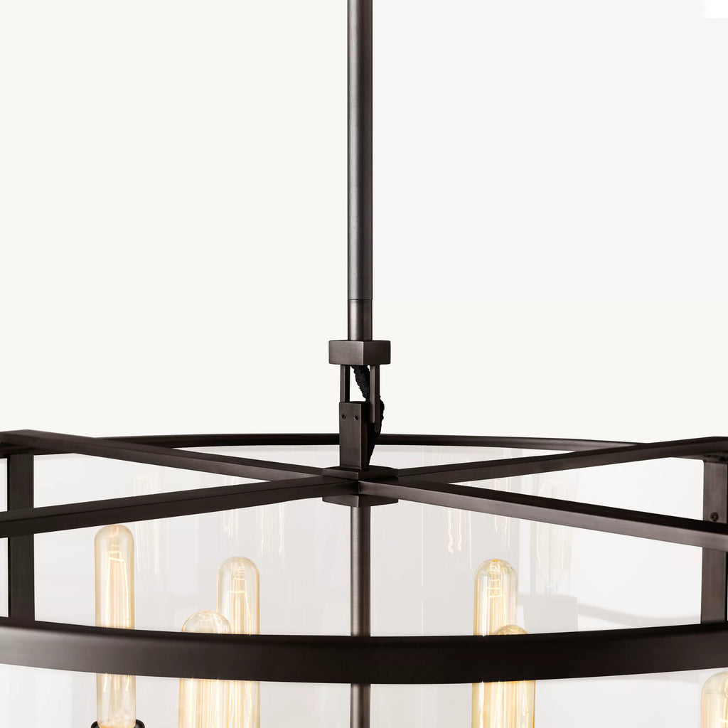 33 Inch Glass Drum Chandelier - Beckman