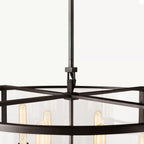 33 Inch Glass Drum Chandelier - Beckman