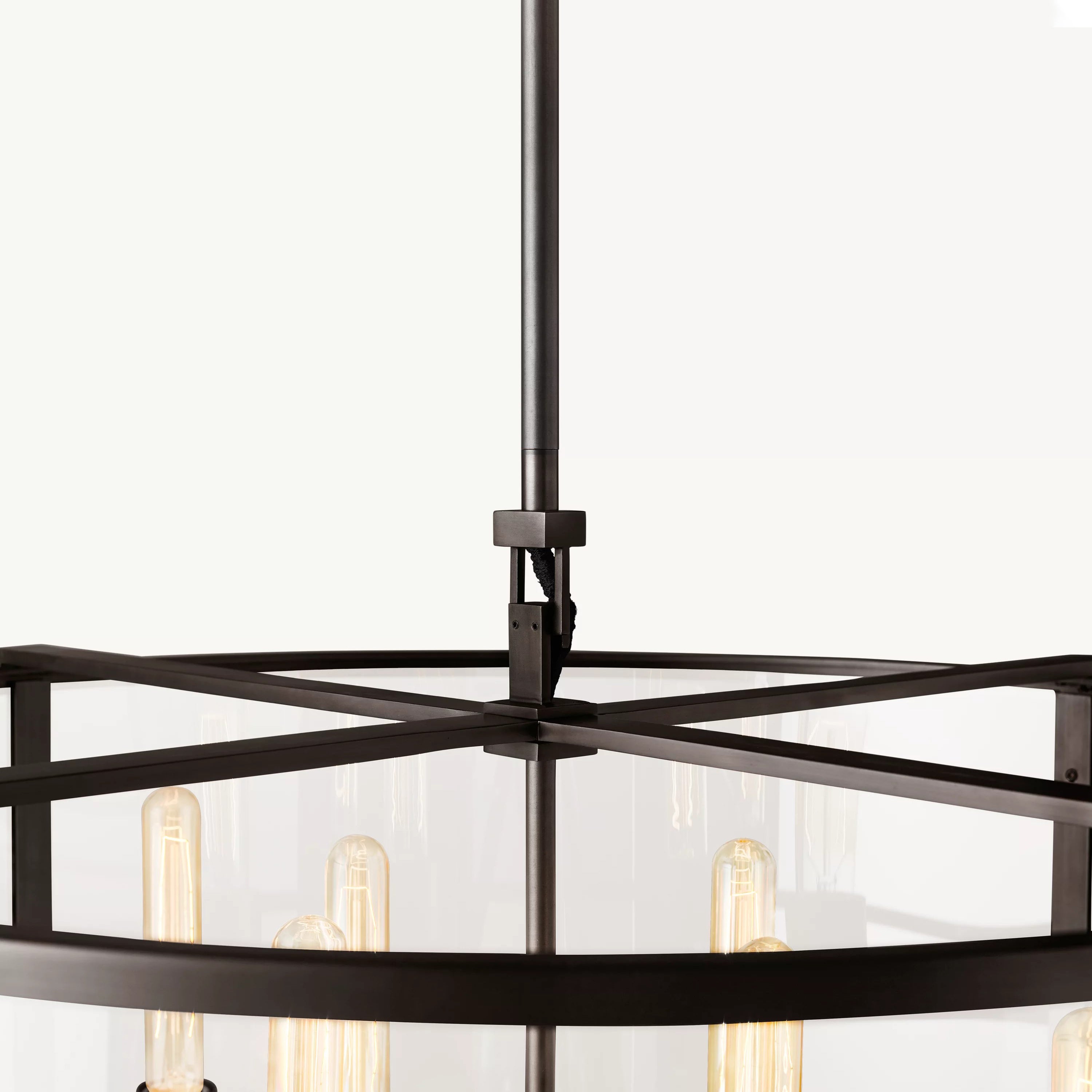 33 Inch Glass Drum Chandelier - Beckman