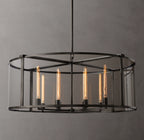 44 Inch Candelabra Drum Glass Chandelier - Beckman
