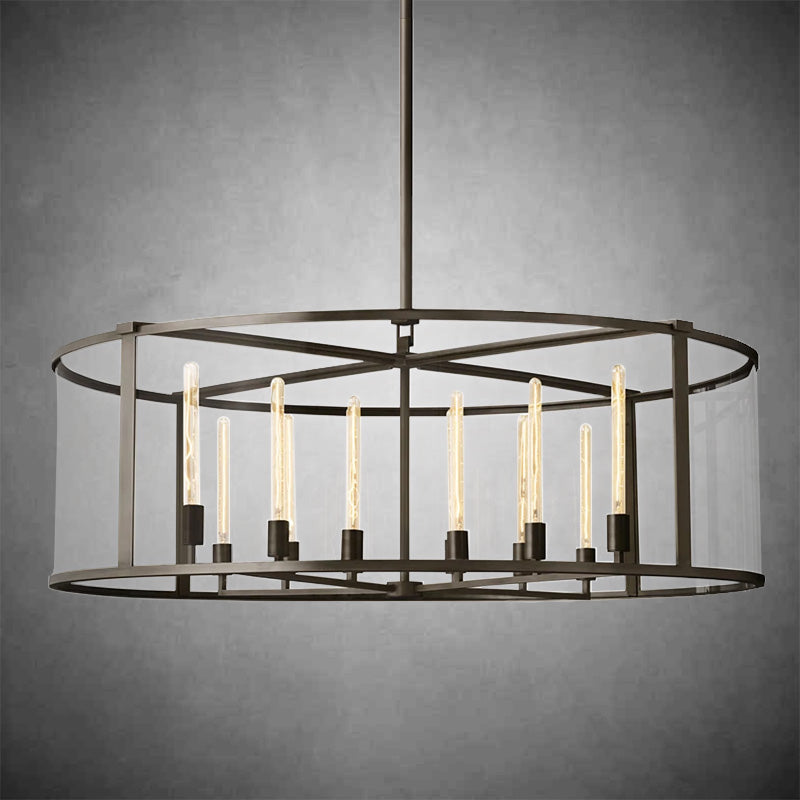 55 Inch Glass Drum Chandelier - Beckman