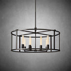 33 Inch Glass Drum Chandelier - Beckman